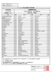 ドーピング禁止物質分析報告書